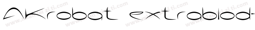 AKrobat extrablod字体转换
